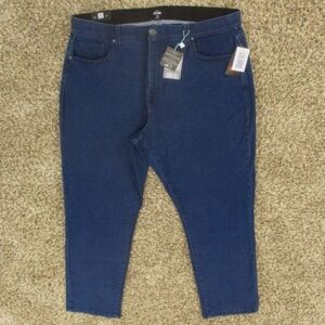 Lularoe Jeans Women 40 Plus Size Dark Wash High Rise Slim Straight Stretch Denim